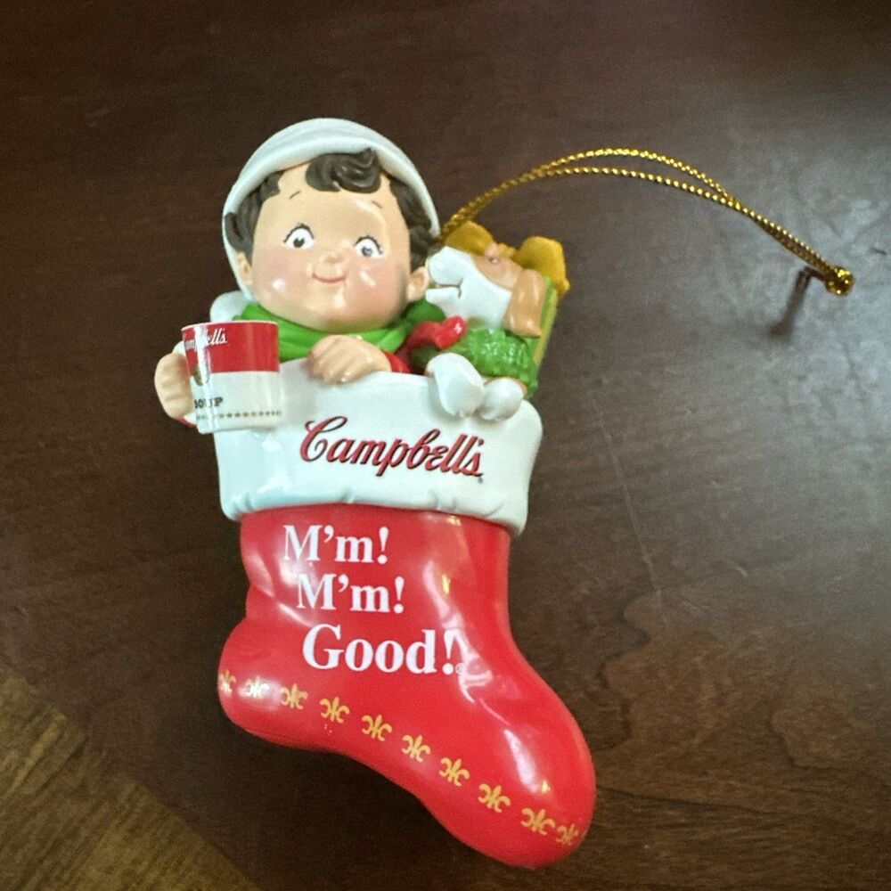 Vintage 2001 Campbell's Kids Stocking Ornament  Christmas